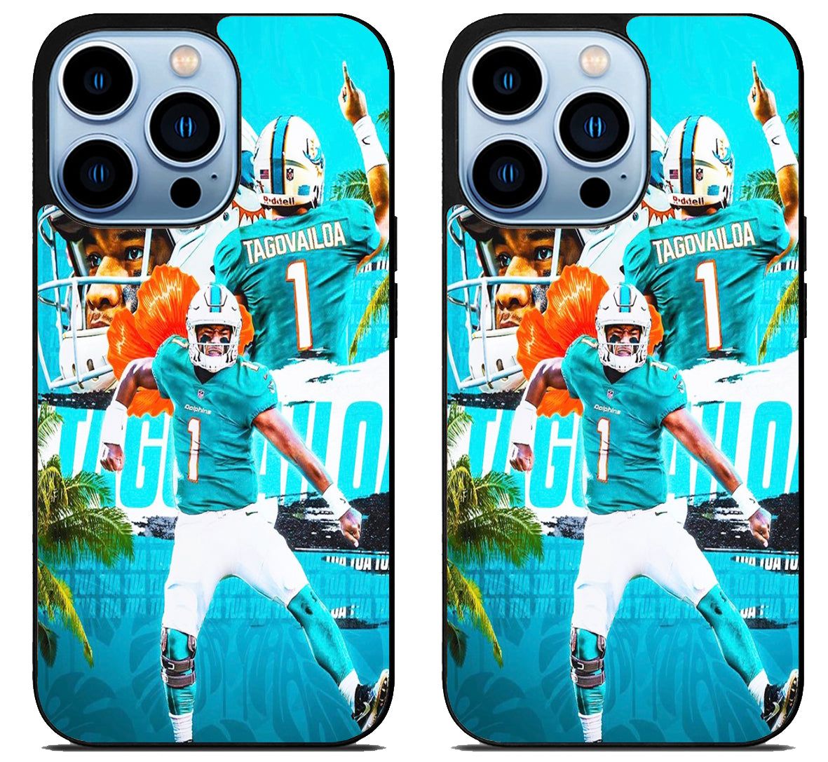 Tua Tagovailoa Miami Dolphins Collage iPhone 15 Pro | iPhone 15 Pro Max Case