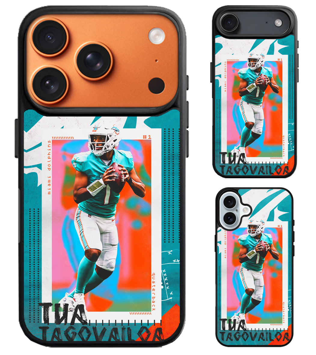 Tua Tagovailoa Miami Dolphins Style iPhone Air | iPhone 17 | 17 Pro | 17 Pro Max Case