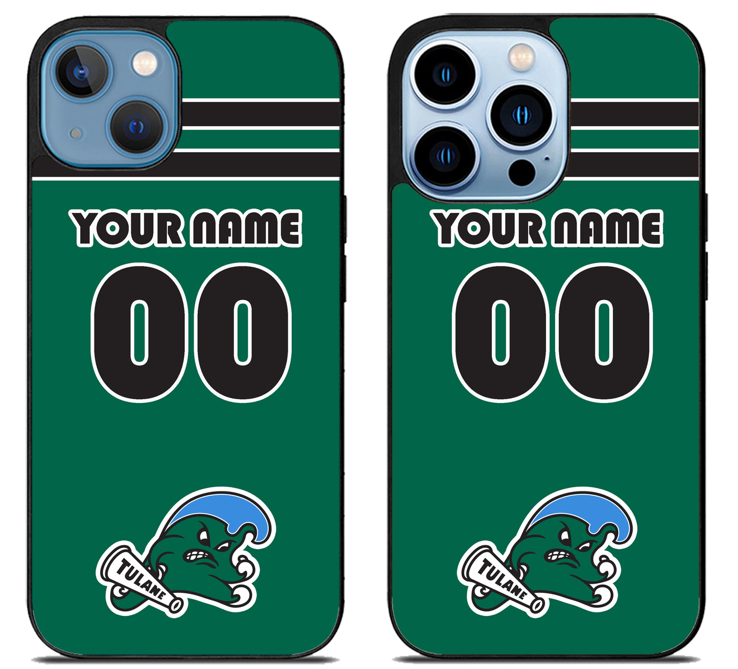 Custom Personalized Tulane Green Wave iPhone 13 | 13 Mini | 13 Pro | 13 Pro Max Case