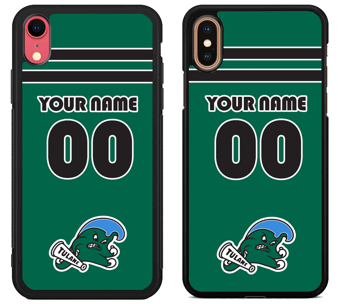 Custom Personalized Tulane Green Wave iPhone X | Xs | Xr | Xs Max Case
