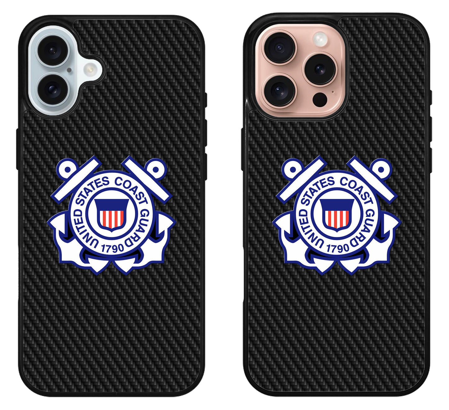 US Coast Guard Logo Carbon iPhone 16 | 16 Plus | 16 Pro | 16 Pro Max Case