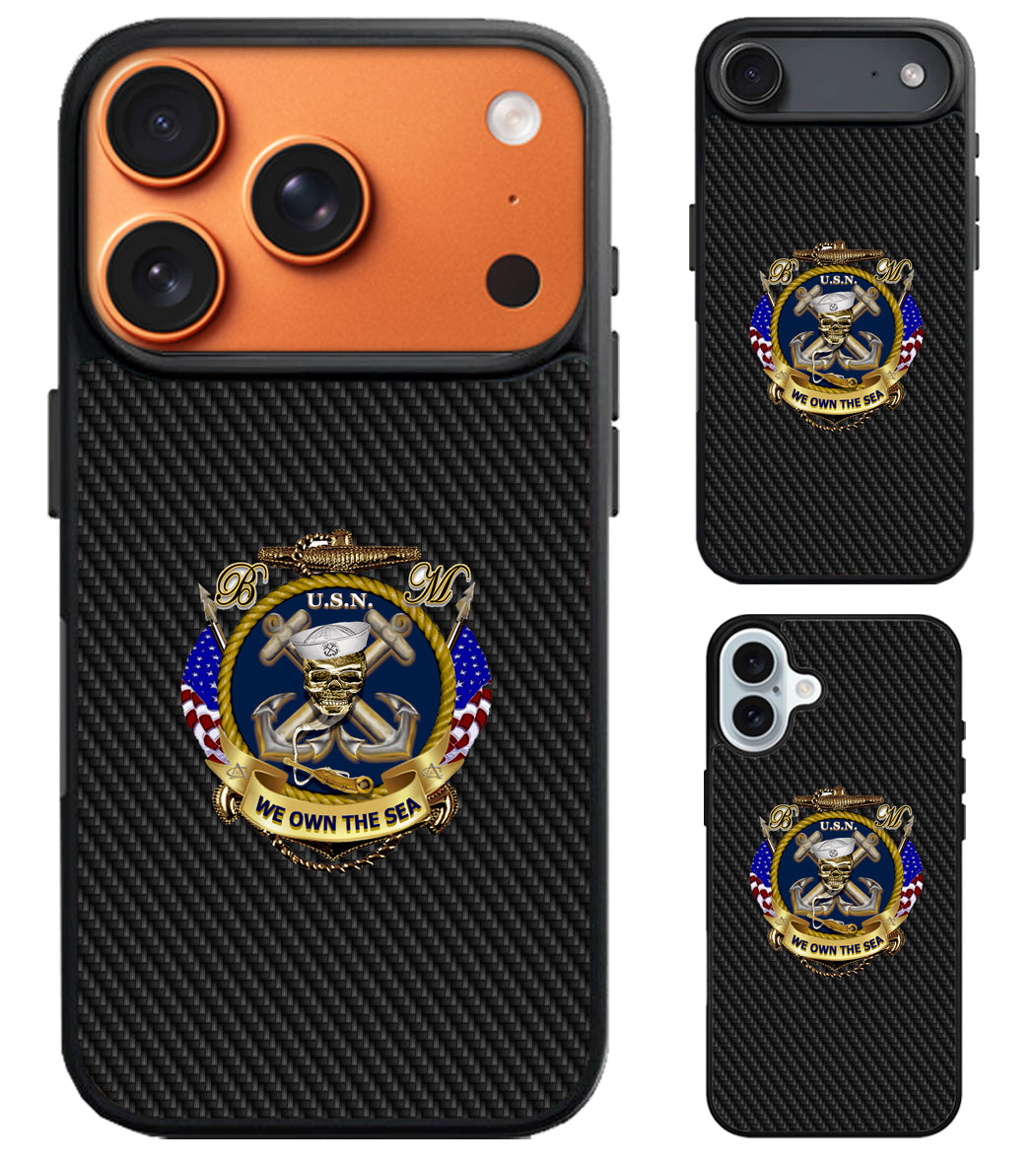 US Navy Military Carbon iPhone Air | iPhone 17 | 17 Pro | 17 Pro Max Case