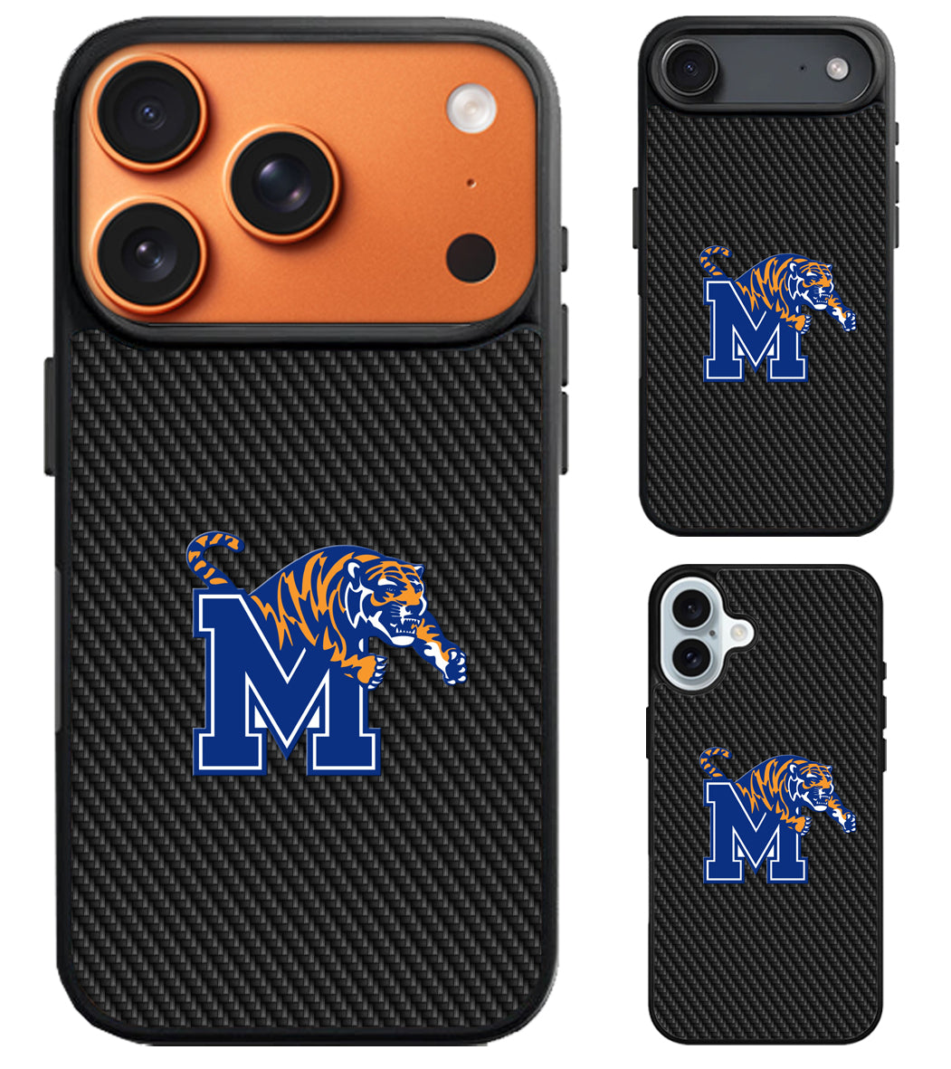 University Memphis Tigers Carbon iPhone Air | iPhone 17 | 17 Pro | 17 Pro Max Case