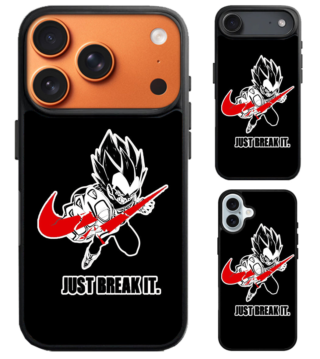 Vegeta Dragon ball Just Break Black iPhone Air | iPhone 17 | 17 Pro | 17 Pro Max Case