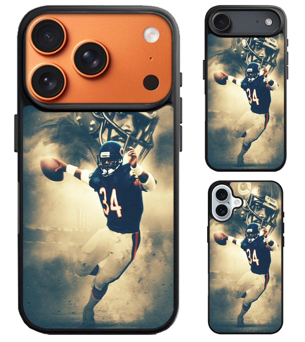 Walter Payton Chicago Bears Background iPhone Air | iPhone 17 | 17 Pro | 17 Pro Max Case