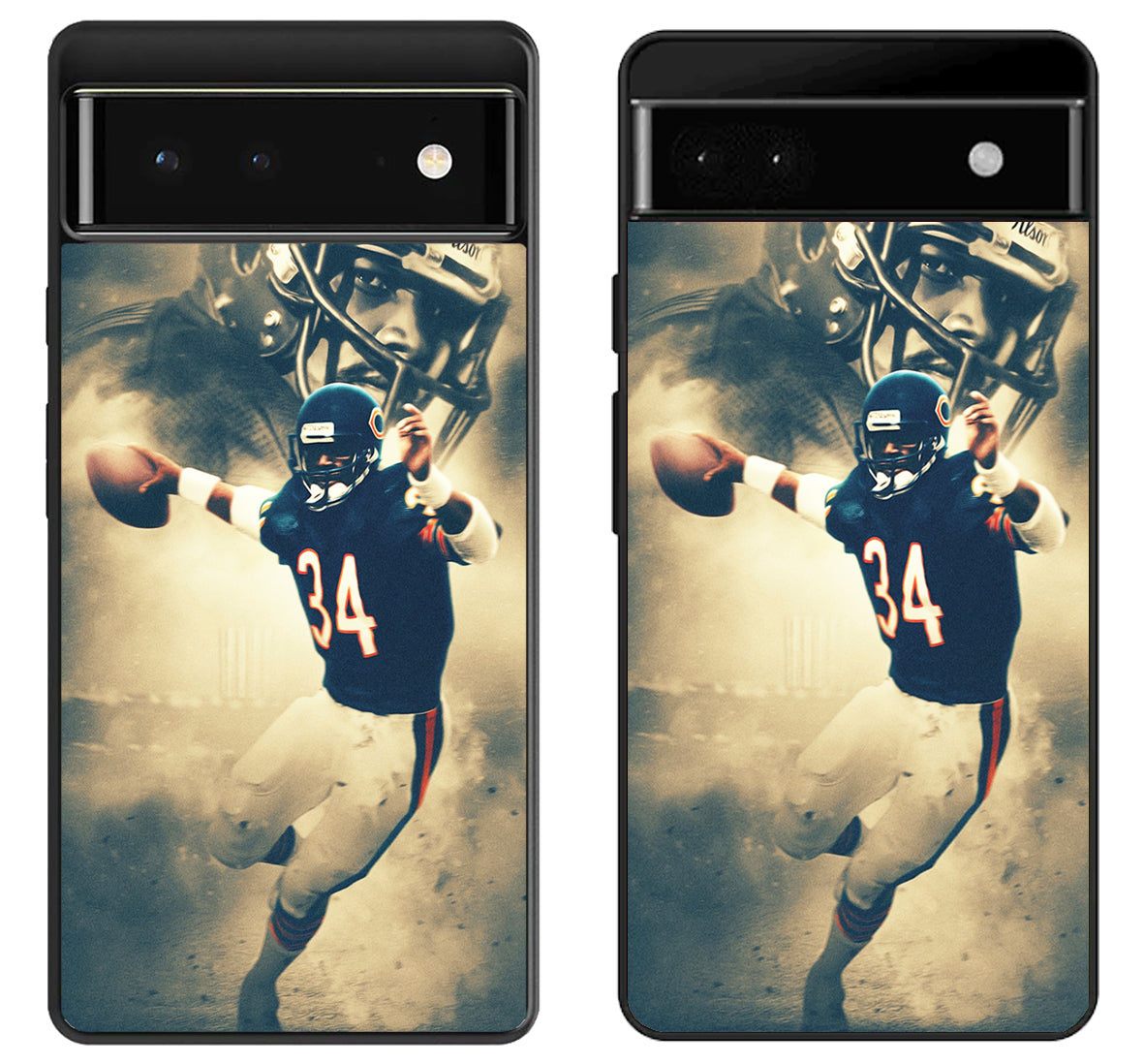 Walter Payton Chicago Bears Background Google Pixel 6 | 6A | 6 Pro Case
