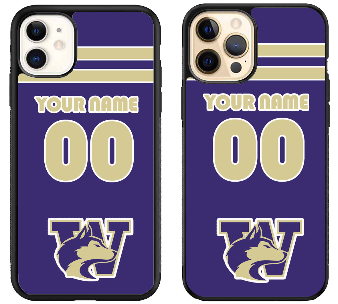 Custom Personalized Washington Huskies iPhone 12 | 12 Mini | 12 Pro | 12 Pro Max Case