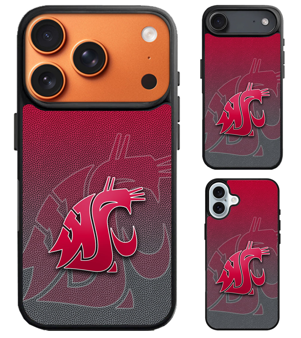 Washington State Cougars Background iPhone Air | iPhone 17 | 17 Pro | 17 Pro Max Case