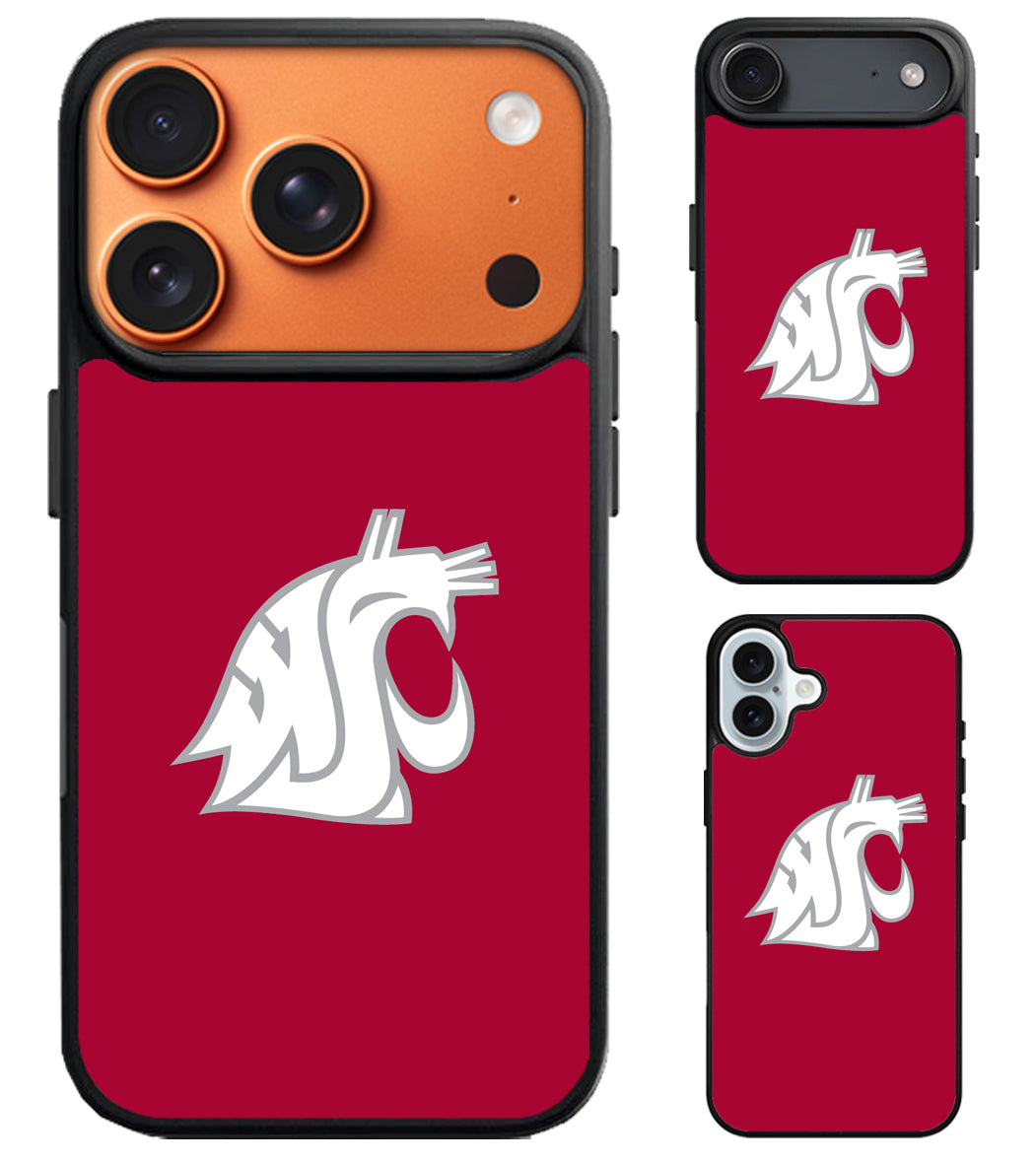 Washington State Cougars Logo iPhone Air | iPhone 17 | 17 Pro | 17 Pro Max Case