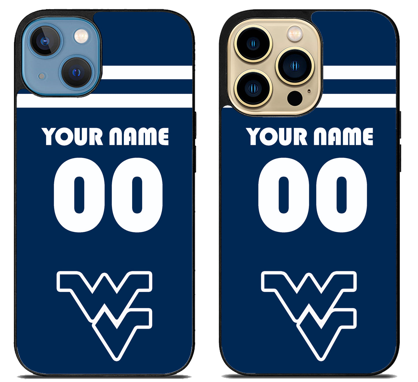 Custom Personalized West Virginia Mountaineers iPhone 14 | 14 Plus | 14 Pro | 14 Pro Max Case