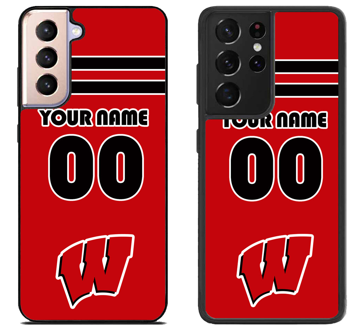 Custom Personalized Wisconsin Badgers Samsung Galaxy S21 | S21 FE | S21+ | S21 Ultra Case