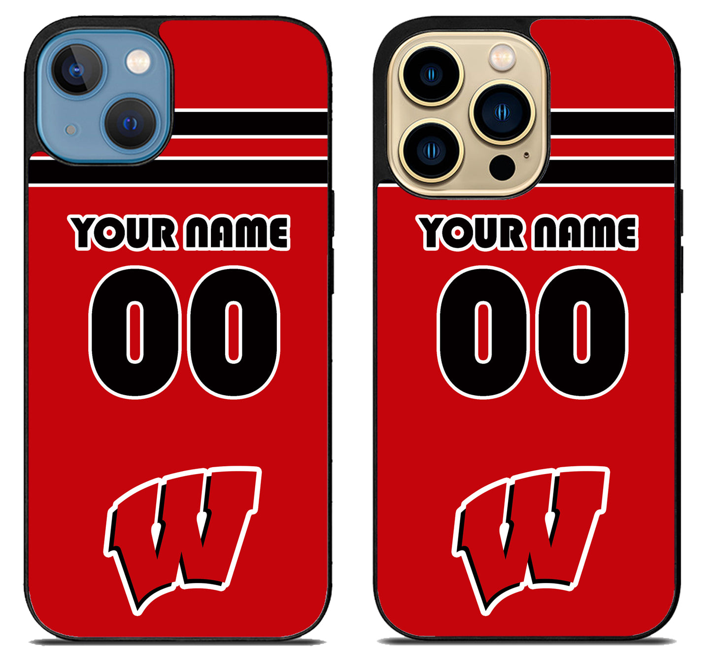 Custom Personalized Wisconsin Badgers iPhone 14 | 14 Plus | 14 Pro | 14 Pro Max Case
