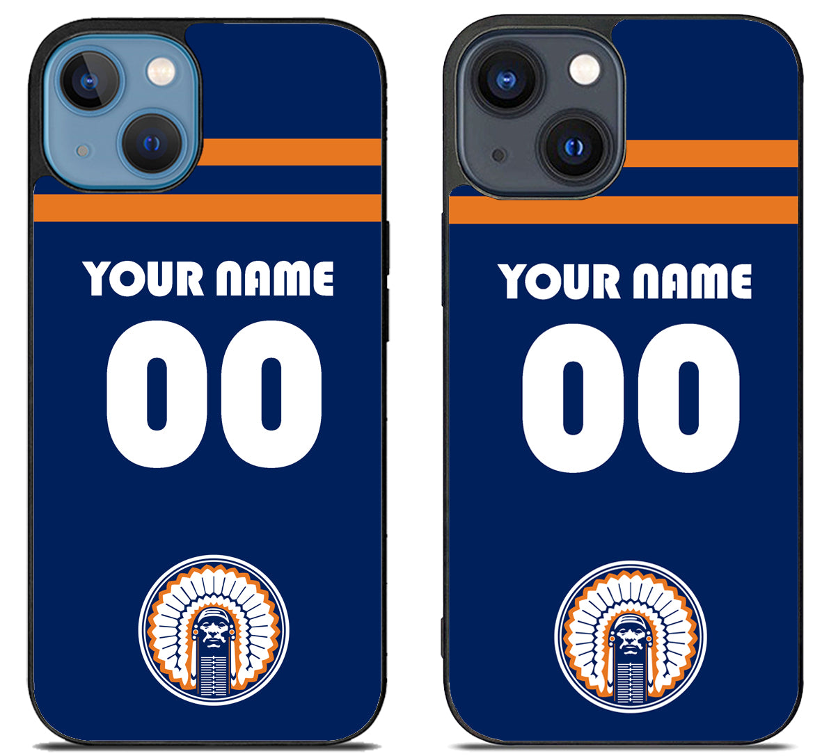 Custom Personalized illinois fighting chief illini iPhone 15 | iPhone 15 Plus Case