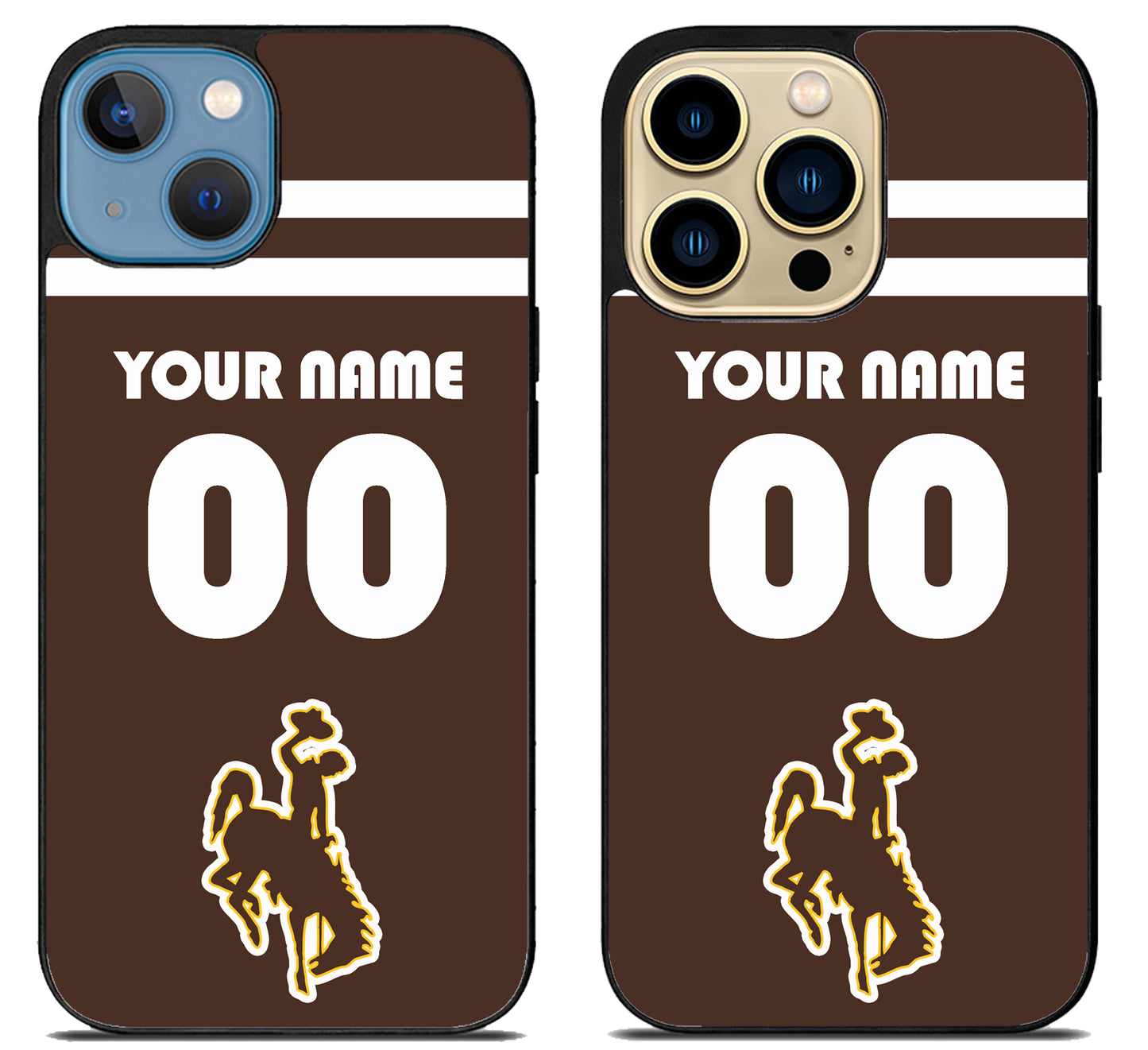 Custom Personalized Wyoming Cowboys iPhone 14 | 14 Plus | 14 Pro | 14 Pro Max Case
