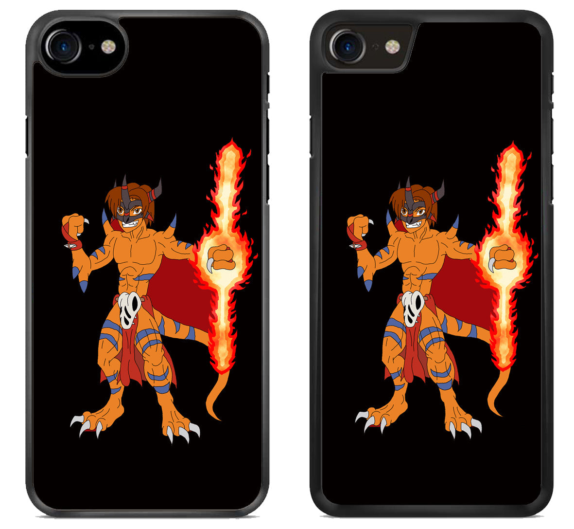 Agumon MetalGreymon Digimon Black iPhone SE 2020 | iPhone SE 2022 Case
