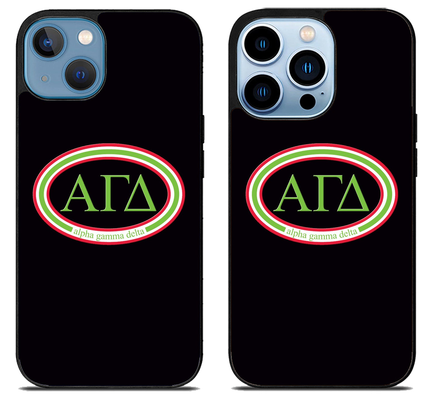 Alpha Gamma Delta Black iPhone 13 | 13 Mini | 13 Pro | 13 Pro Max Case