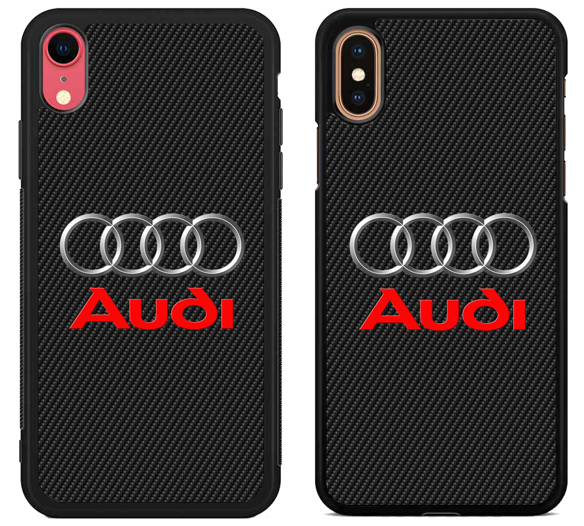 Audi Logo Black Carbon iPhone X | XS | XR | XS Max Case