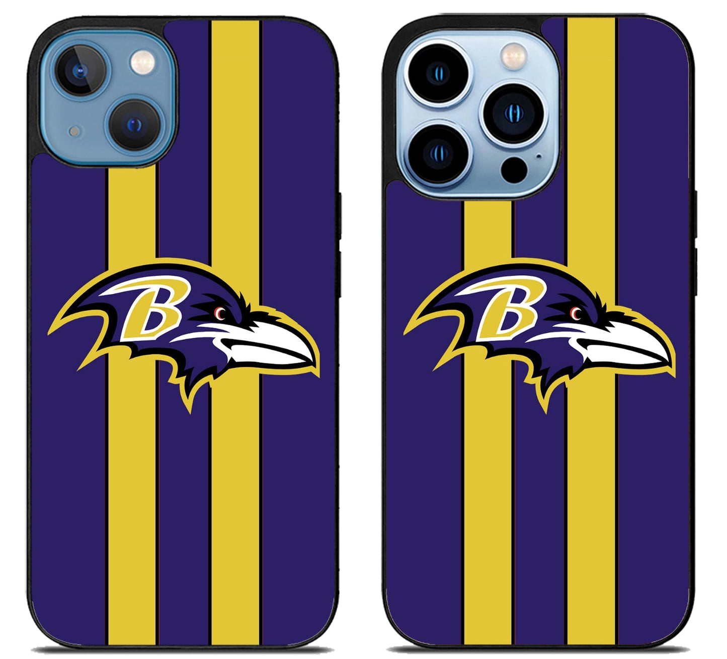 Baltimore Ravens Striped iPhone 13 | 13 Mini | 13 Pro | 13 Pro Max Case