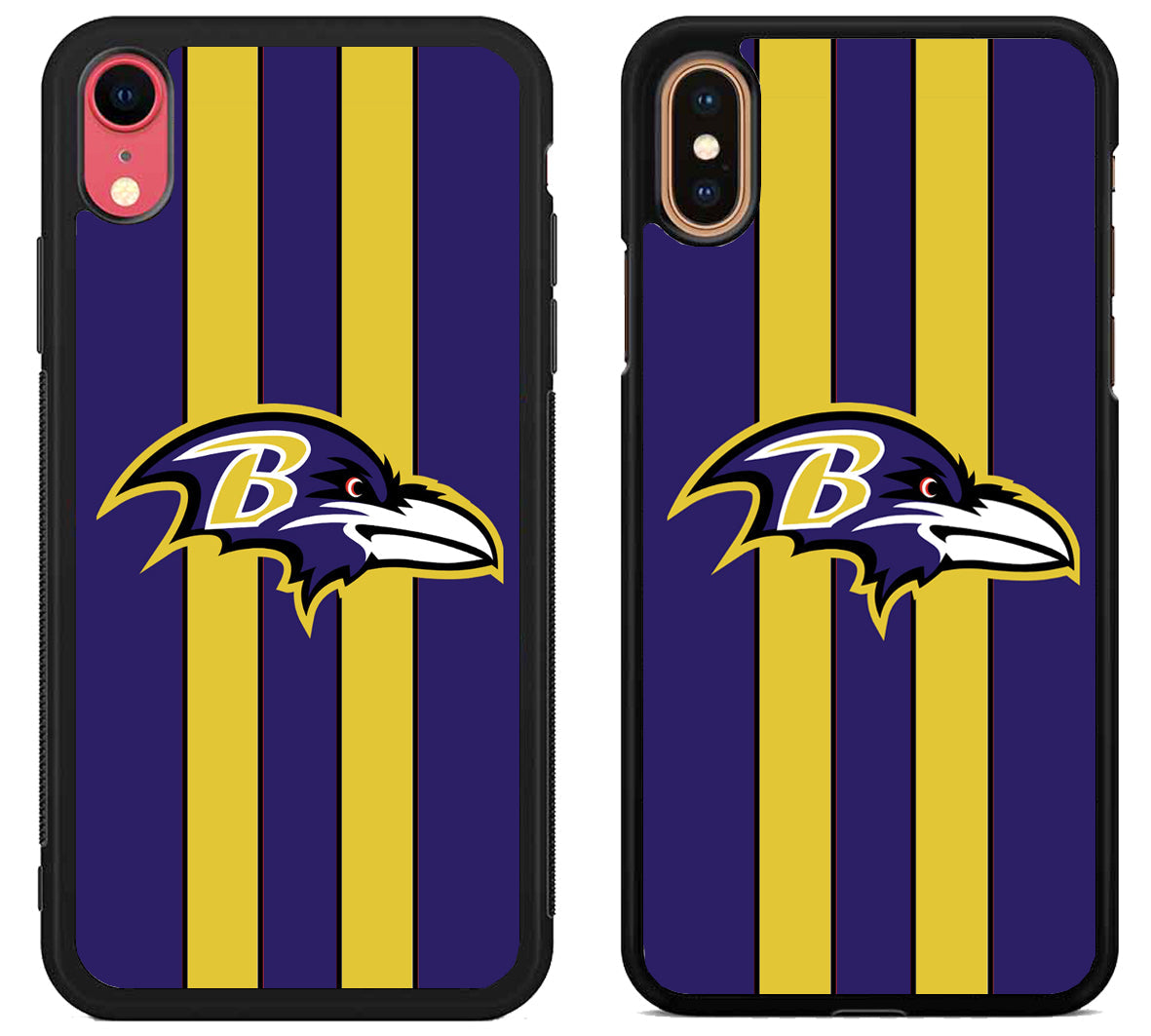 Baltimore Ravens Logo Striped iPhone X | XS | XR | XS Max Case
