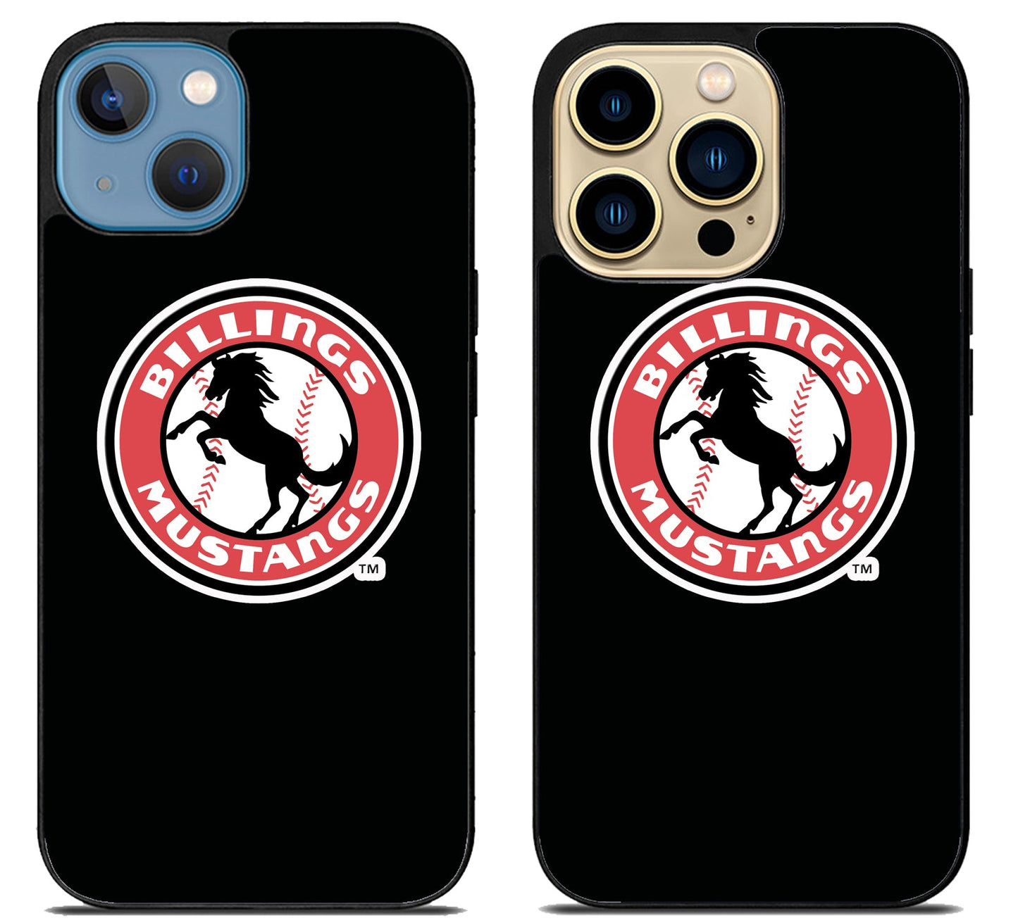 Billings Mustangs Logo iPhone 14 | 14 Plus | 14 Pro | 14 Pro Max Case