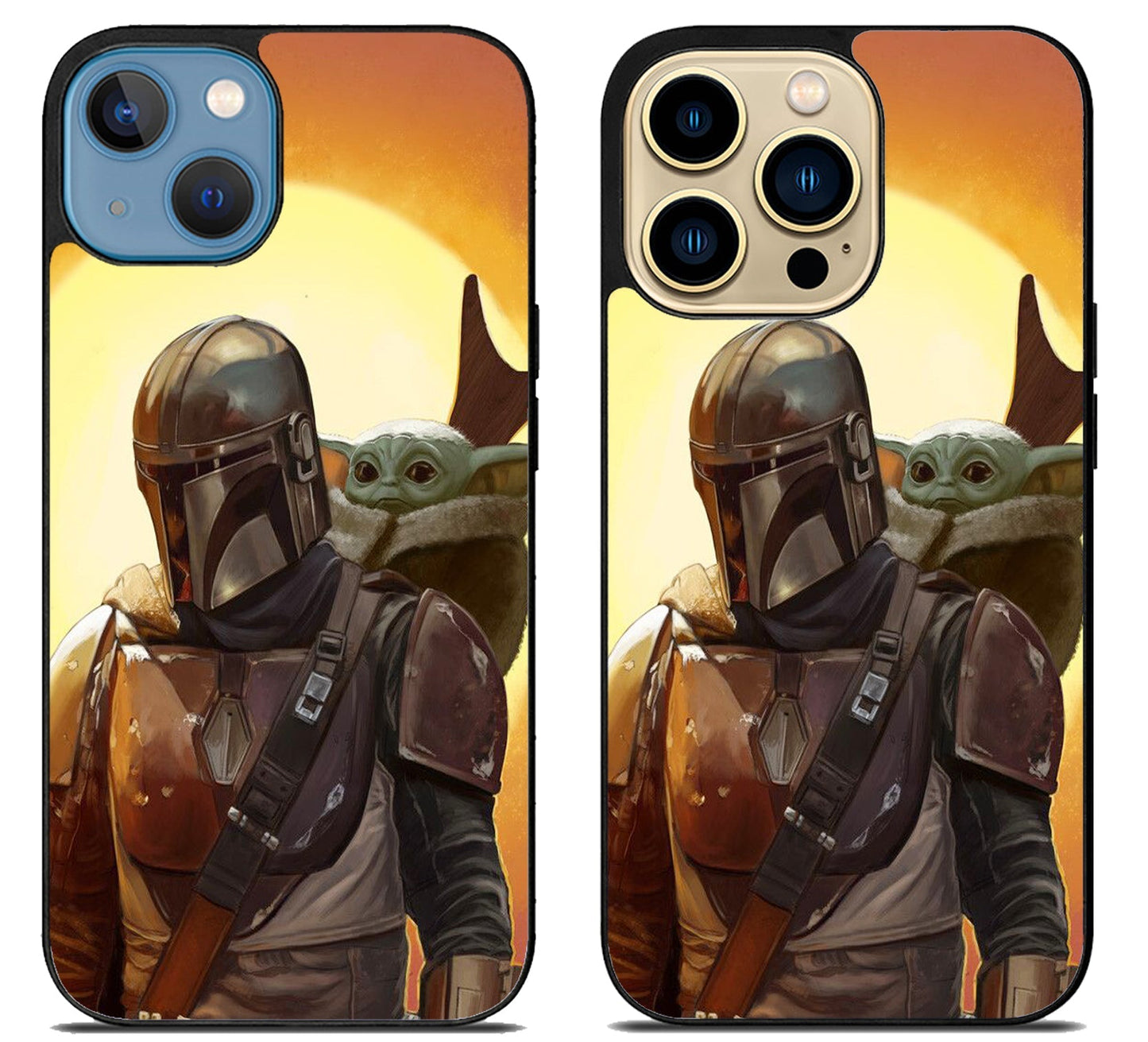 Boba Fett And The Cild Baby Yoda Mandalorian iPhone 14 | 14 Plus | 14 Pro | 14 Pro Max Case