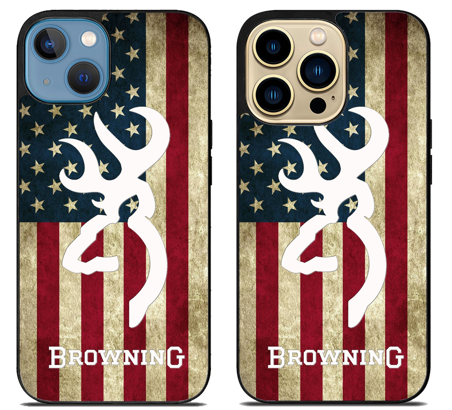 Browning Deer Logo Flag iPhone 14 | 14 Plus | 14 Pro | 14 Pro Max Case