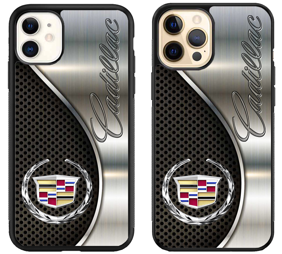 Cadillac Logo Metallic iPhone 12 | 12 Mini | 12 Pro | 12 Pro Max Case
