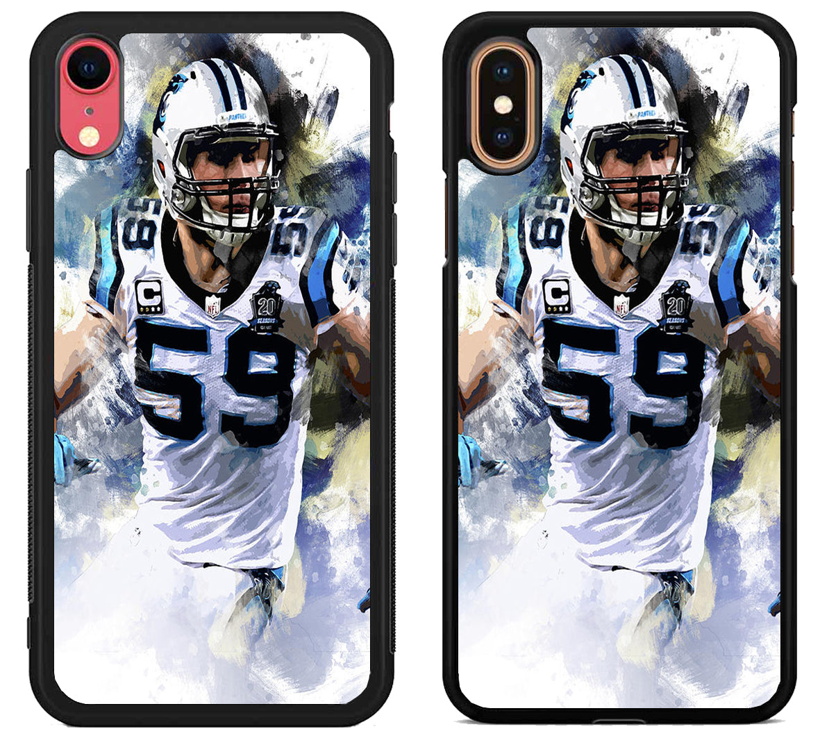 Carolina panthers Luke kuechly Artwork iPhone X | XS | XR | XS Max Case