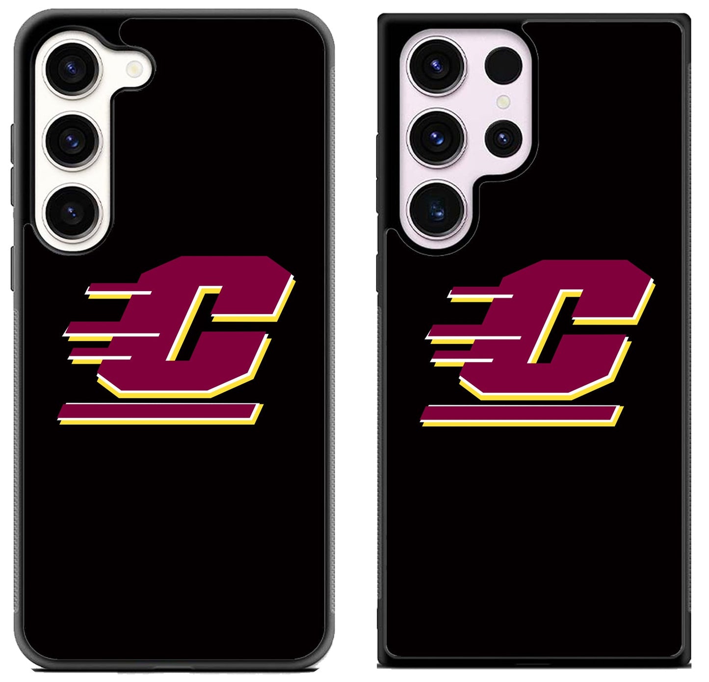 Central Michigan Chippewas Black Samsung Galaxy S23 | S23+ | S23 Ultra Case