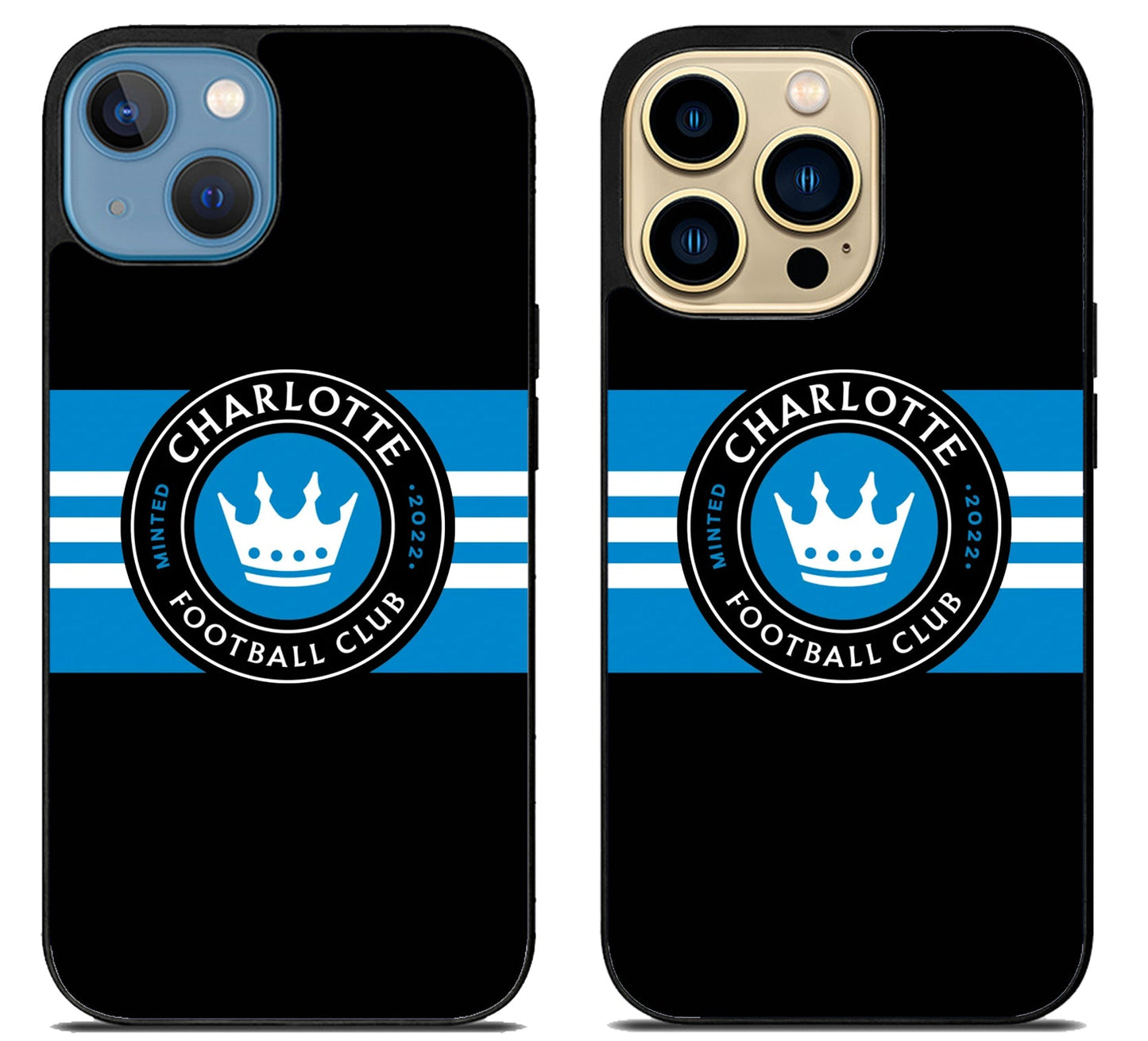 Charlotte FC Stripe iPhone 14 | 14 Plus | 14 Pro | 14 Pro Max Case
