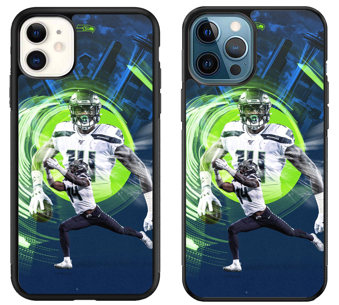 DK Metcalf Seattle Seahawks Background iPhone 11 | 11 Pro | 11 Pro Max Case