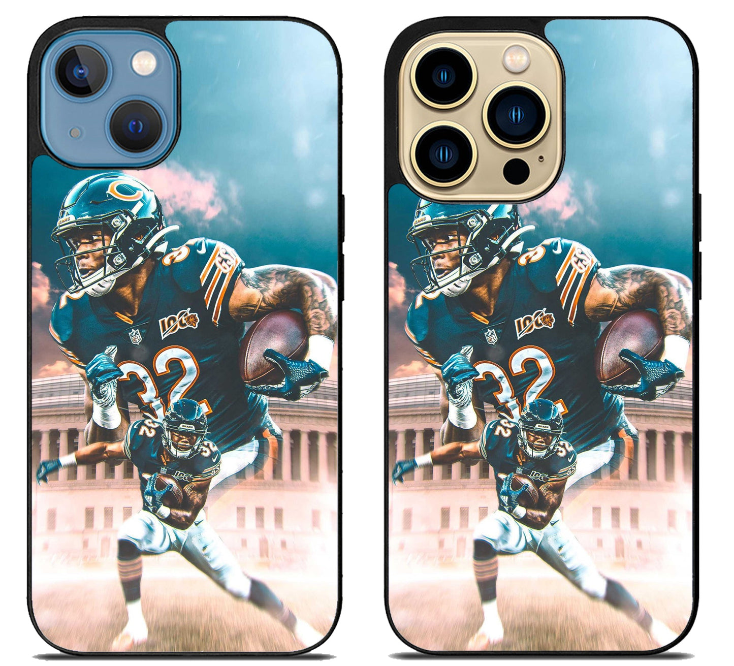 David Montgomery Chicago Bears Background iPhone 14 | 14 Plus | 14 Pro | 14 Pro Max Case