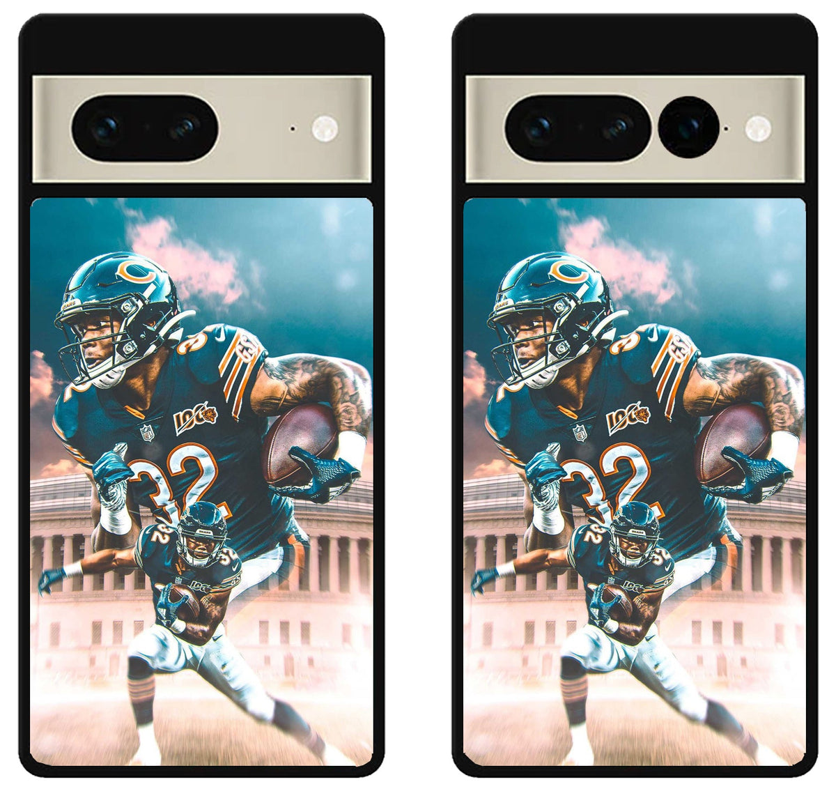 David Montgomery Chicago Bears Background Google Pixel 7 | 7 Pro Case