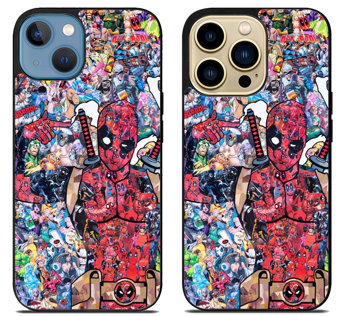 Deadpool Collage Comics iPhone 14 | 14 Plus | 14 Pro | 14 Pro Max Case