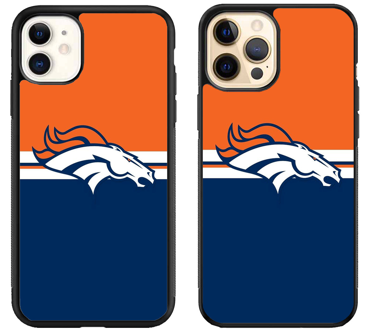 Denver Broncos Color Striped iPhone 12 | 12 Mini | 12 Pro | 12 Pro Max Case