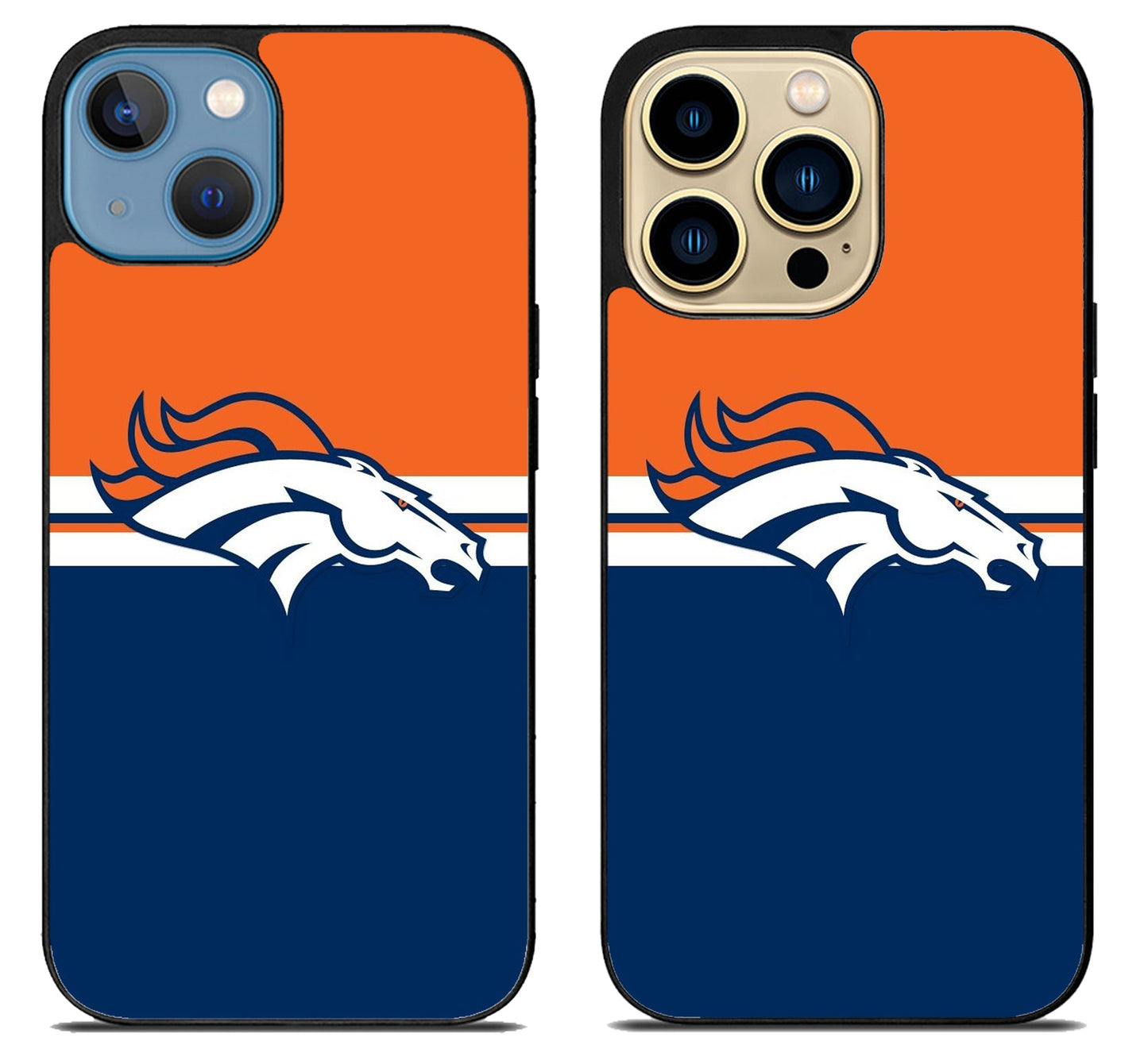 Denver Broncos Color Striped iPhone 14 | 14 Plus | 14 Pro | 14 Pro Max Case