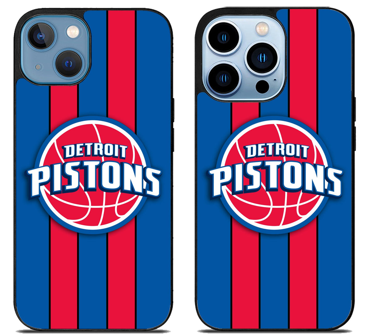Detroit Pistons Striped iPhone 13 | 13 Mini | 13 Pro | 13 Pro Max Case