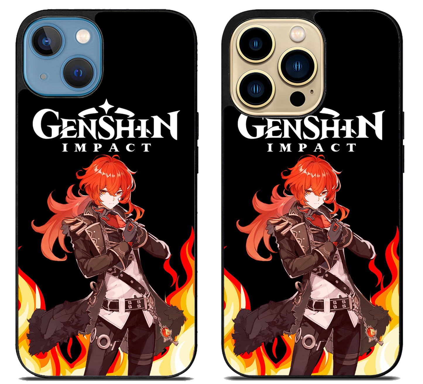 Diluc Collage Genshin Impact Cover iPhone 14 | 14 Plus | 14 Pro | 14 Pro Max Case