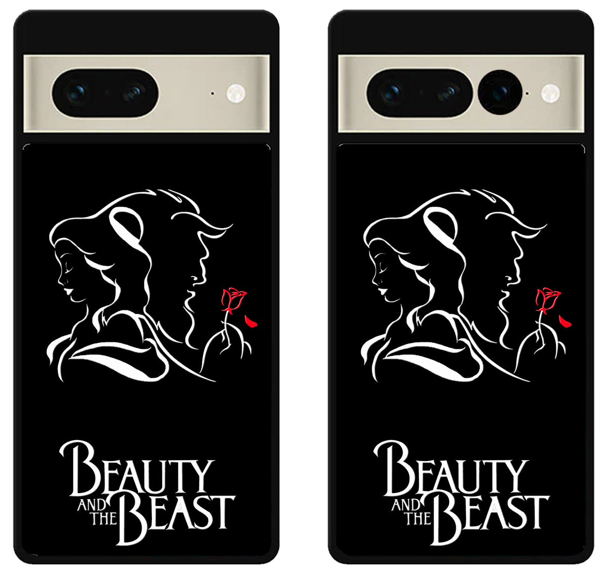 Disney Beauty And The Beast Black Google Pixel 7 | 7 Pro Case