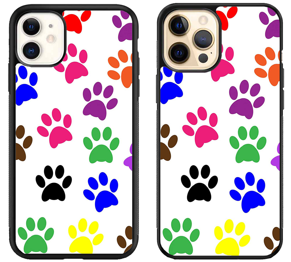 Dog Paw Colorfull iPhone 12 | 12 Mini | 12 Pro | 12 Pro Max Case
