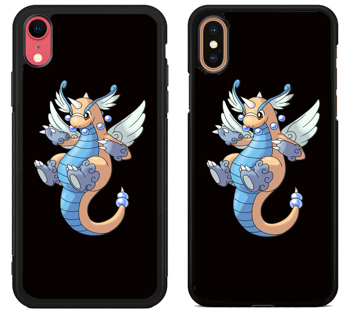 Dragonite Pokemon Black iPhone X | Xs | Xr | Xs Max Case