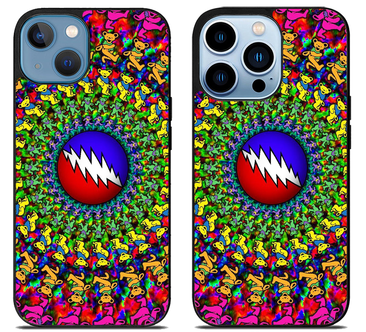Grateful Dead Bear Fire Collage iPhone 13 | 13 Mini | 13 Pro | 13 Pro Max Case