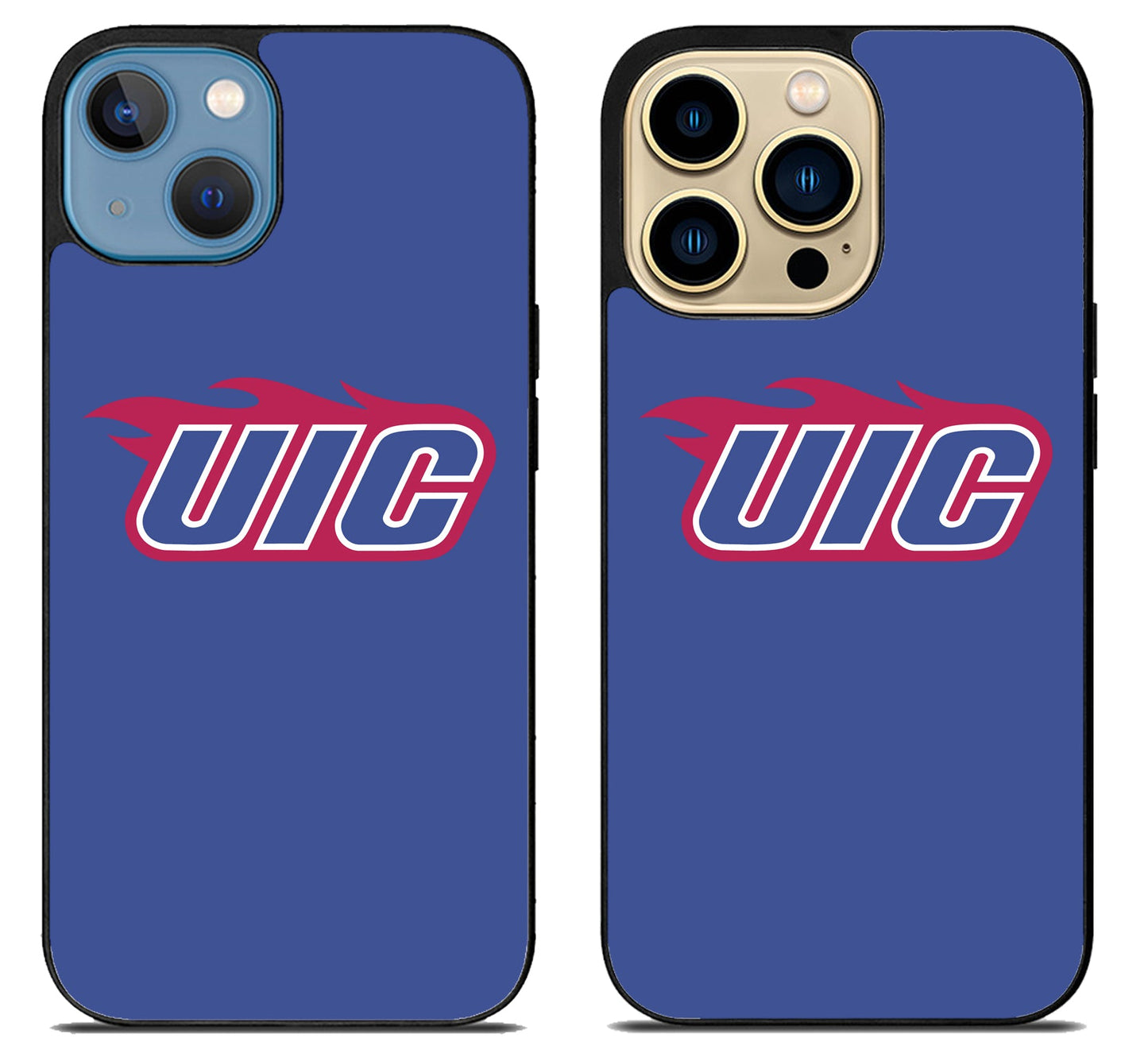 Illinois Chicago Flames Blue iPhone 14 | 14 Plus | 14 Pro | 14 Pro Max Case