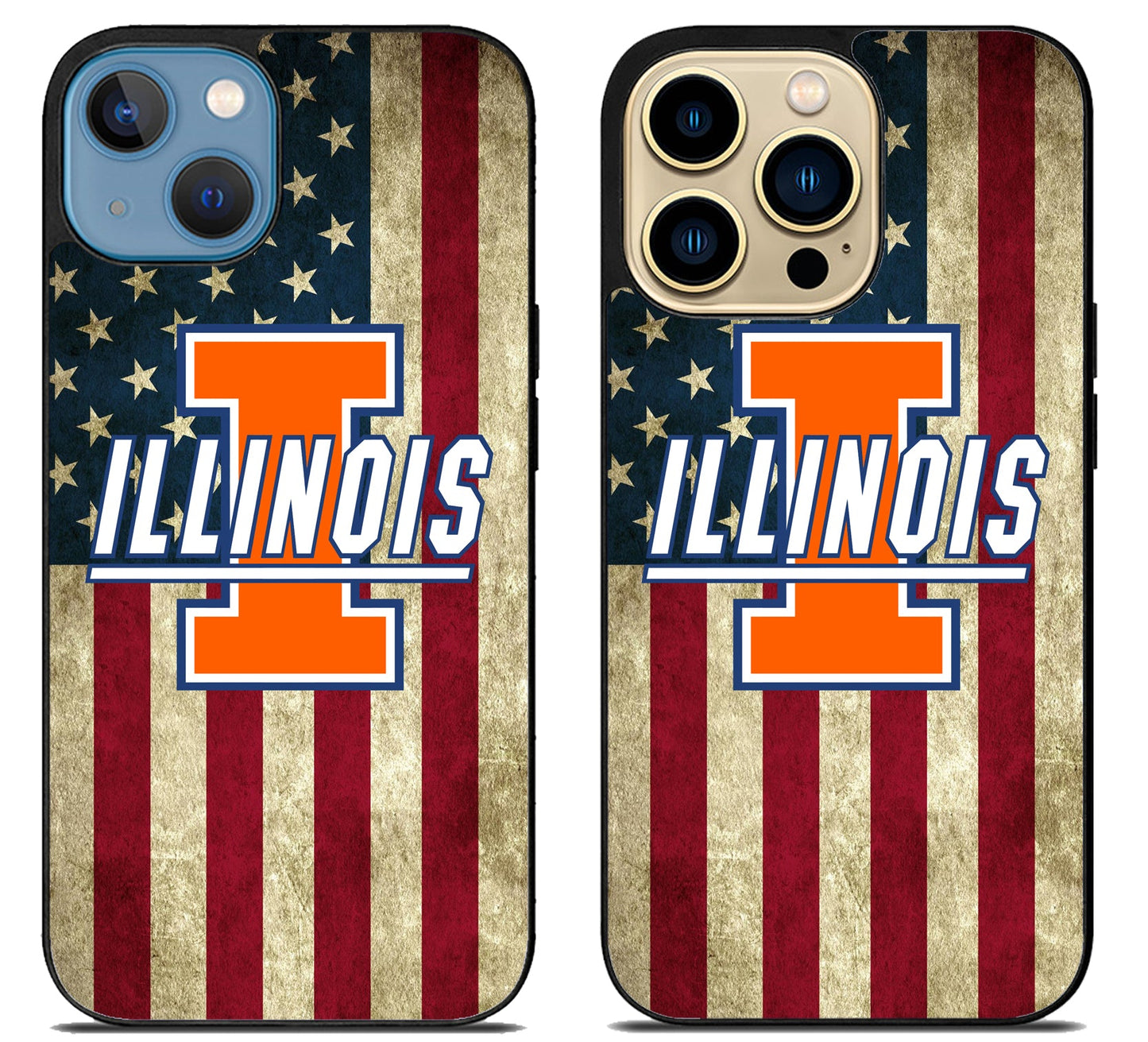 Illinois Fighting Illini Flag iPhone 14 | 14 Plus | 14 Pro | 14 Pro Max Case