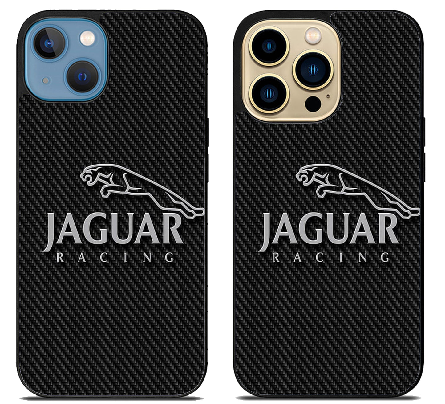 Jaguar Racing Logo Carbon iPhone 14 | 14 Plus | 14 Pro | 14 Pro Max Case
