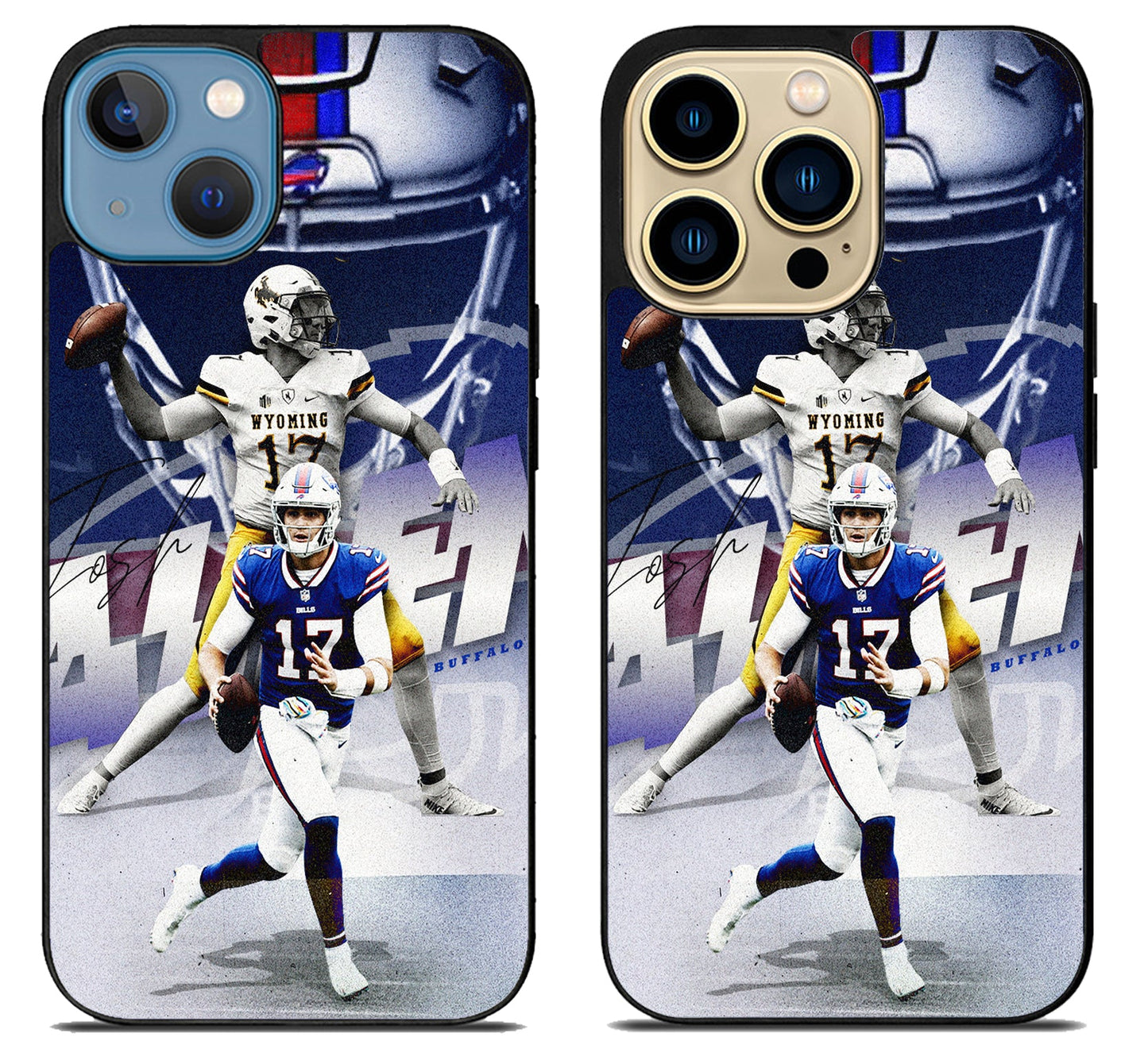Josh Allen Buffalo Bills Background iPhone 14 | 14 Plus | 14 Pro | 14 Pro Max Case