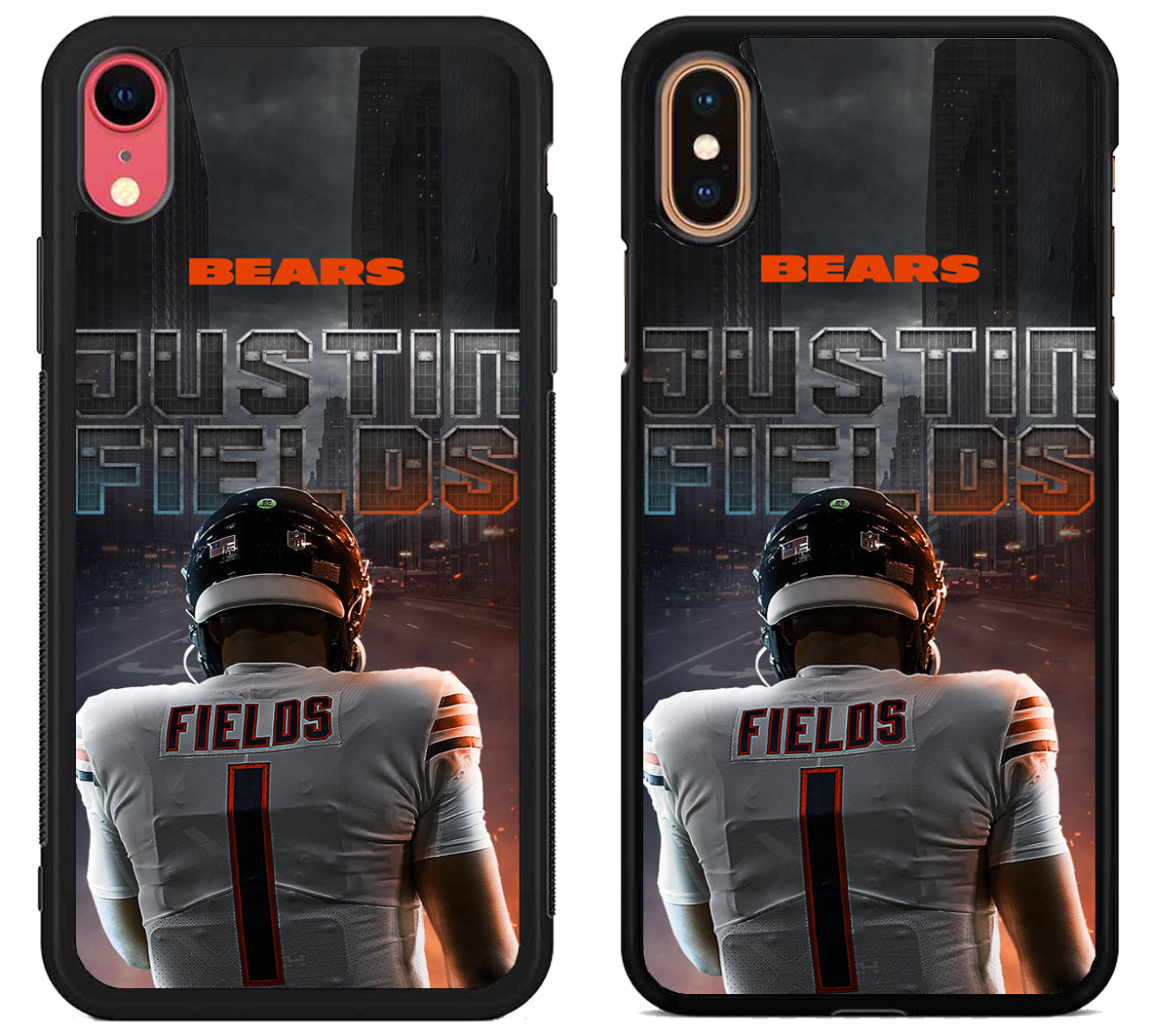 Justin Fields Chicago Bears Background iPhone X | Xs | Xr | Xs Max Case