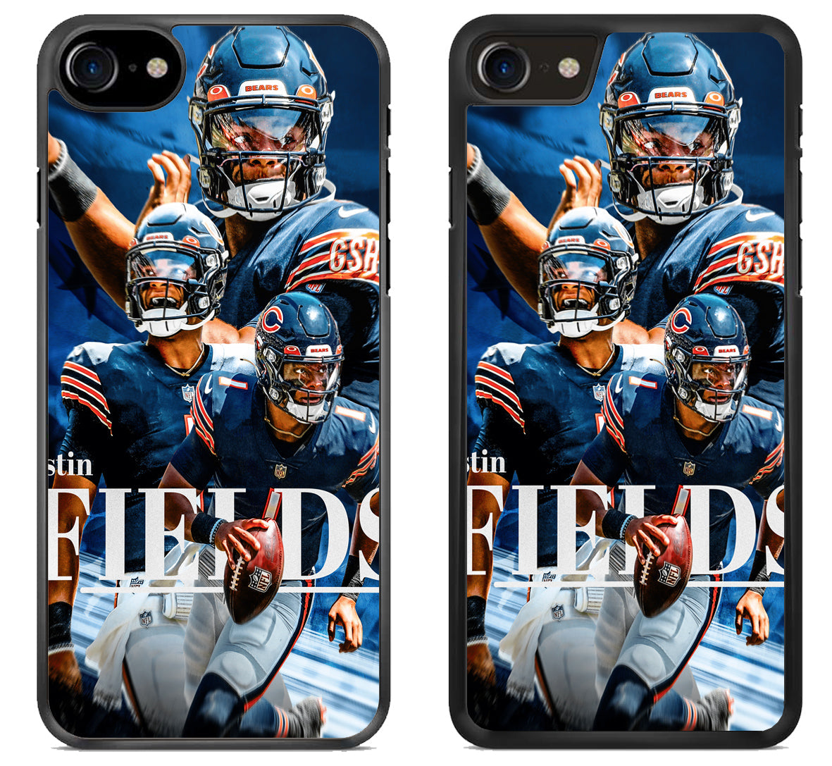 Justin Fields Chicago Bears Collage iPhone SE 2020 | iPhone SE 2022 Case