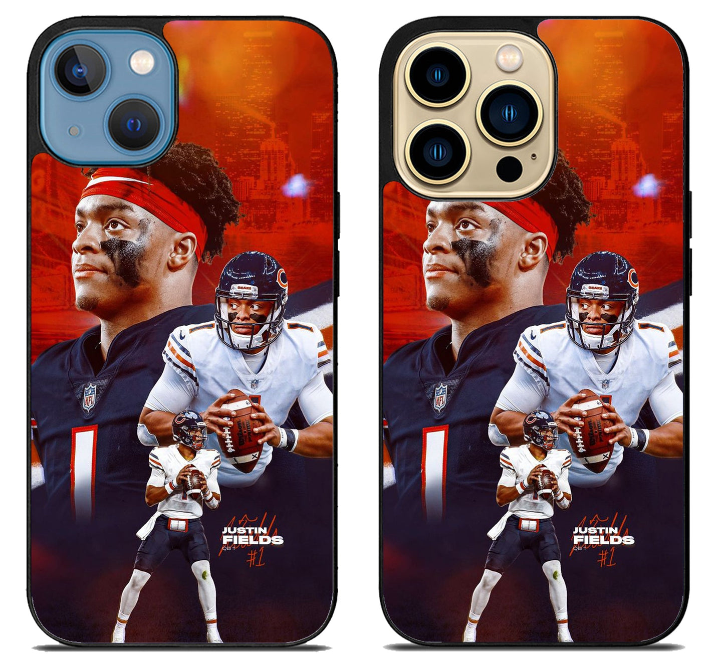 Justin Fields Chicago Bears iPhone 14 | 14 Plus | 14 Pro | 14 Pro Max Case
