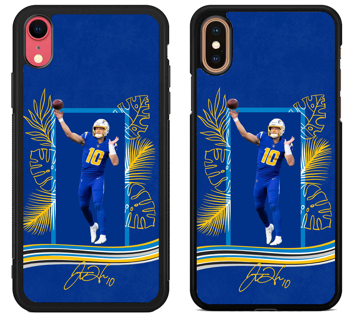 Justin Herbert Los Angeles Charger Signature iPhone X | Xs | Xr | Xs Max Case